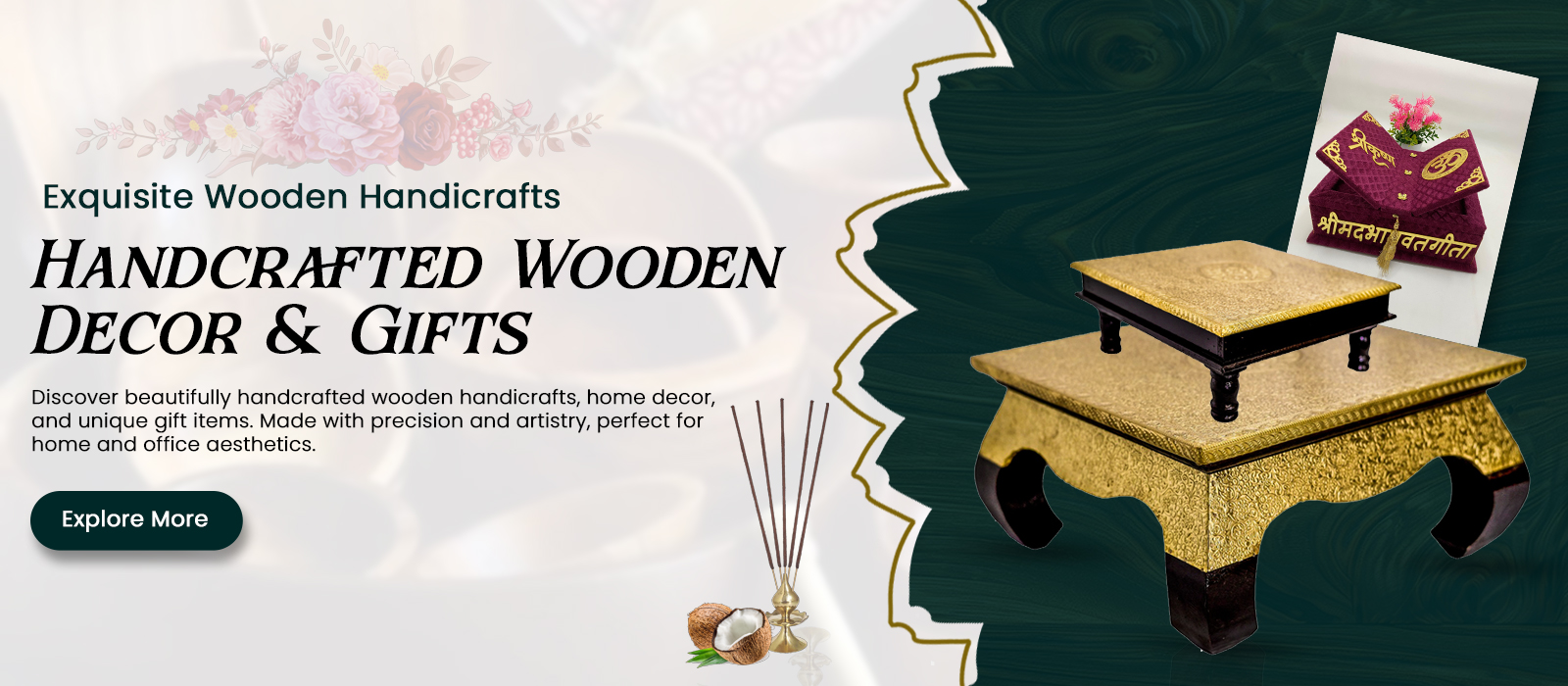handicrafted wooden decor & gifts